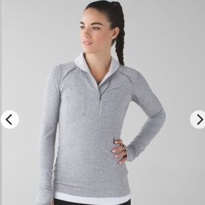 Lululemon Think Fast Pullover Size 4 Gray